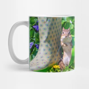 Chipmunk and rain boots in spring Mug